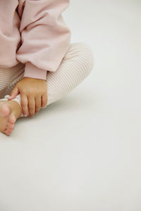 Leggings | Faded Pink - Cream