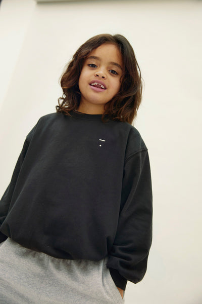 Dropped Shoulder Sweater | Pirate Black