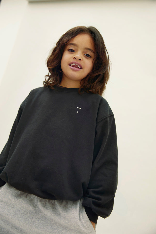 Dropped Shoulder Sweater | Pirate Black