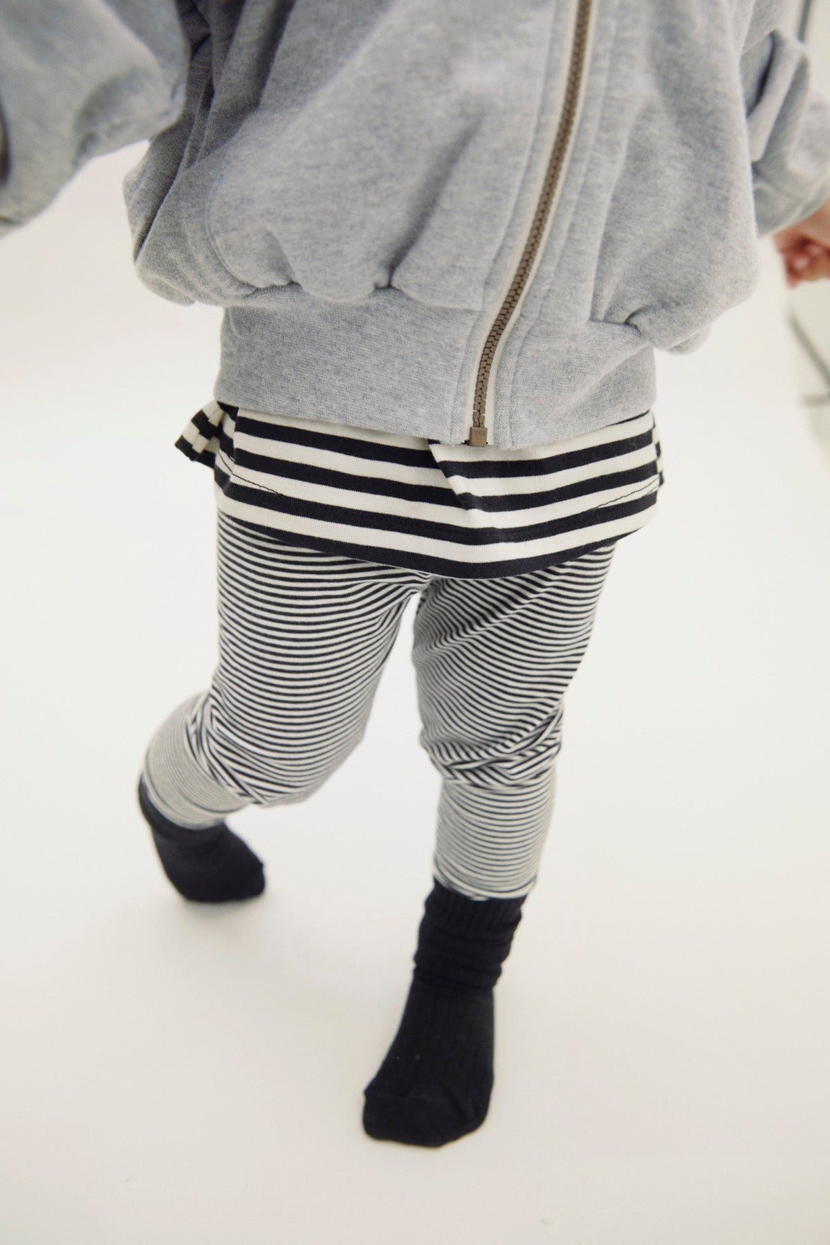 Hooded Cardigan with Zip | Gray Melange