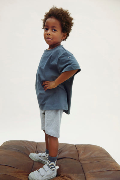 Oversized Tee | Blue Gray