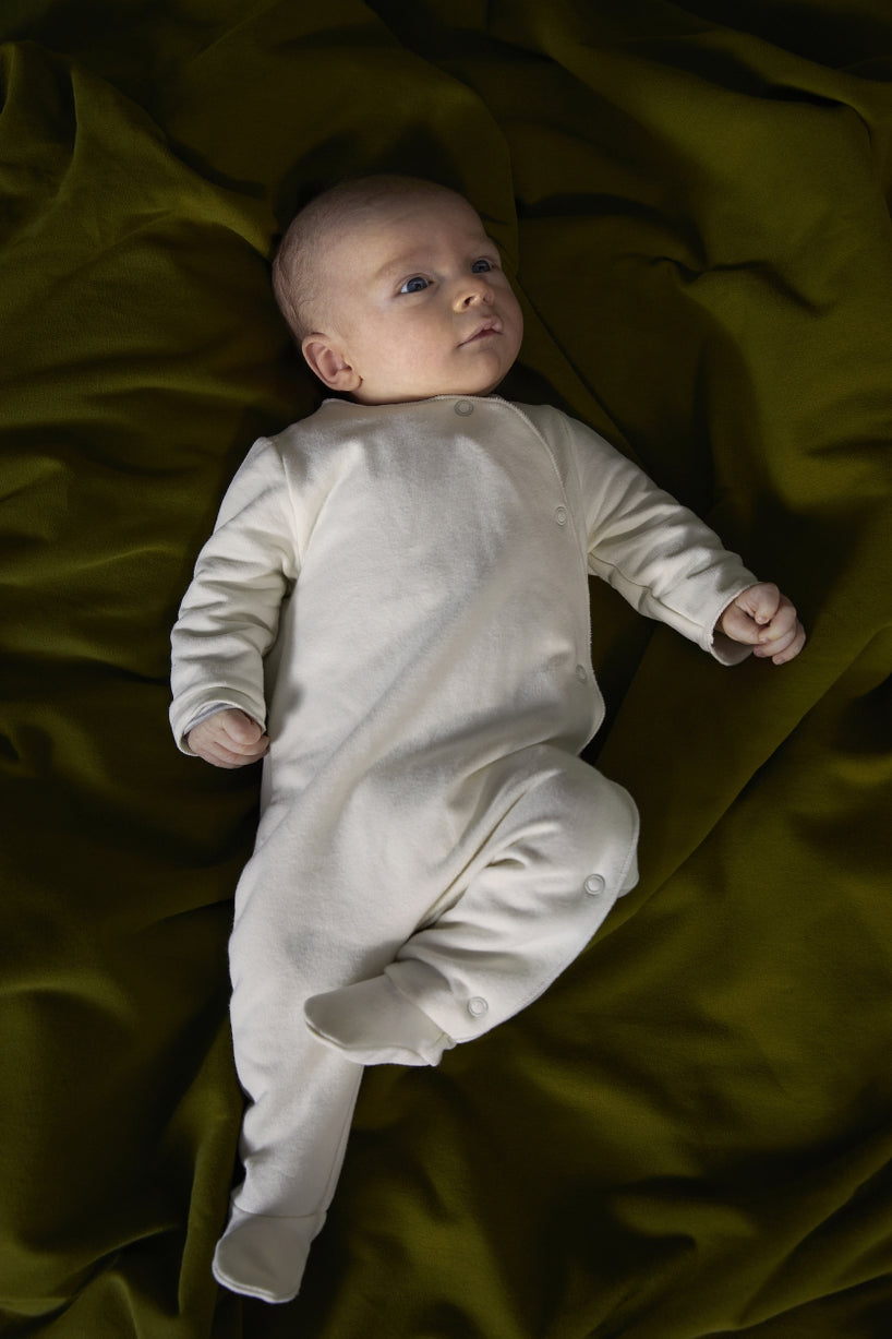 Neugeborener Anzug mit Druckknöpfen | Cream