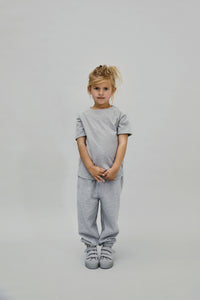 Crewneck Tee | Grey Melange