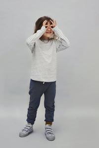 L/S Tee | Grey Melange - Off White