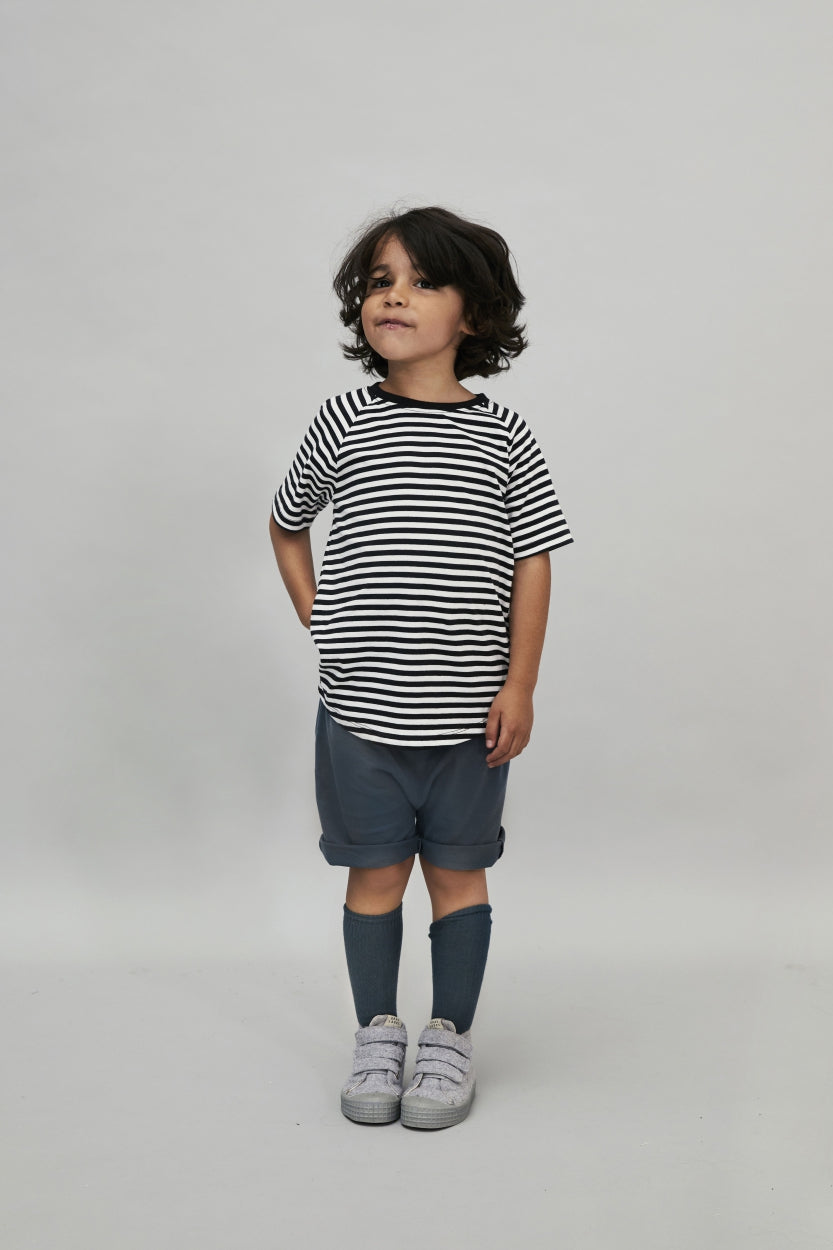 Long Ribbed Socks | Blue Gray