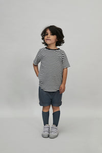 Long Ribbed Socks | Blue Gray