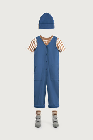 Sleeveless V-neck Suit | Blue Moon