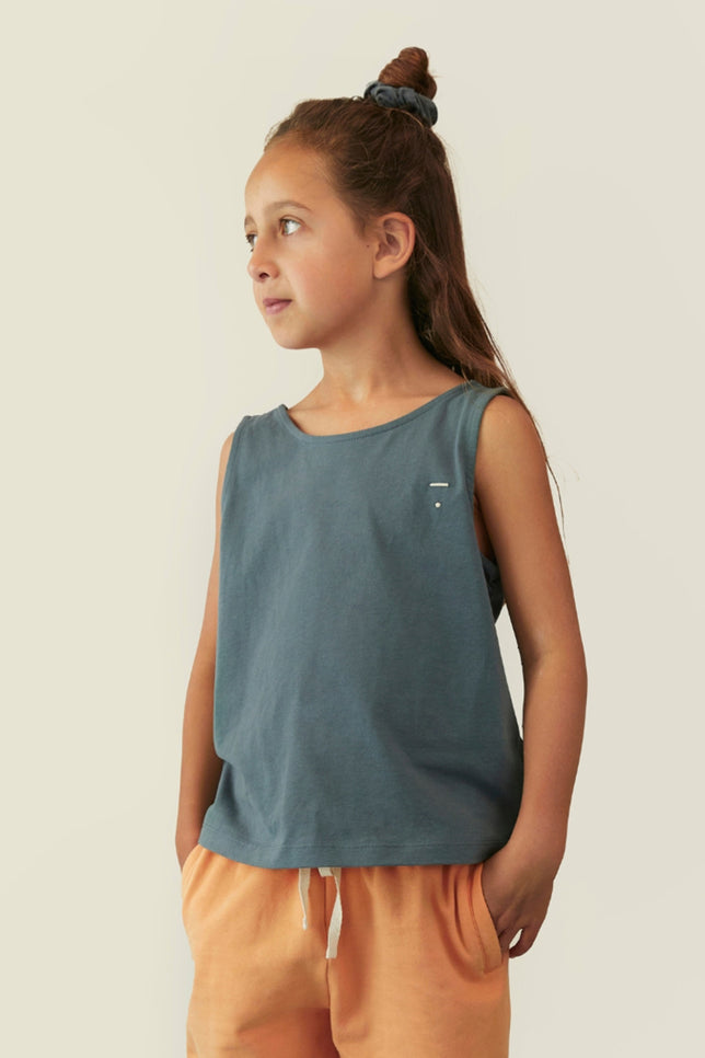 Boxy Tank Top | Blue Gray