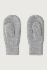 Knitted Mittens Grey Melange