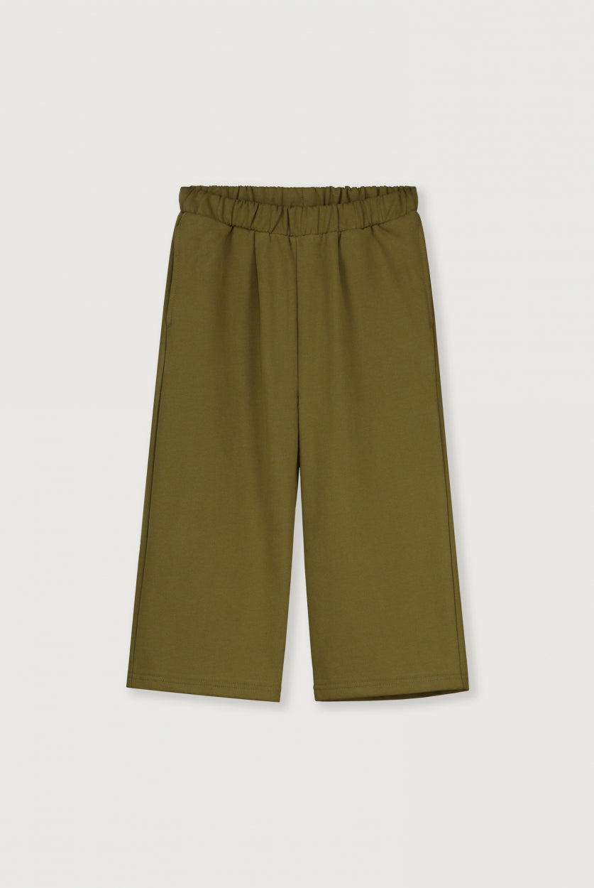 Straight Leg Trousers Olive Green