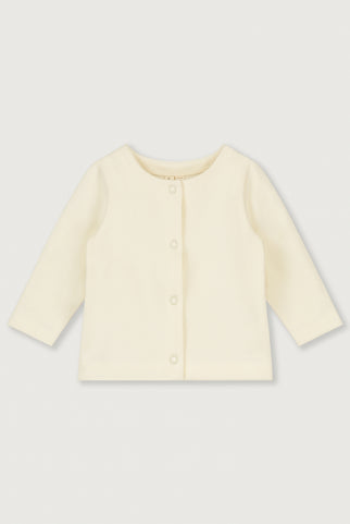 Baby jacket with buttons in a cream color