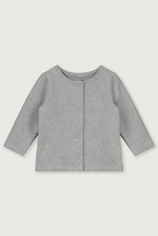 Baby jacket with buttons in a grey color