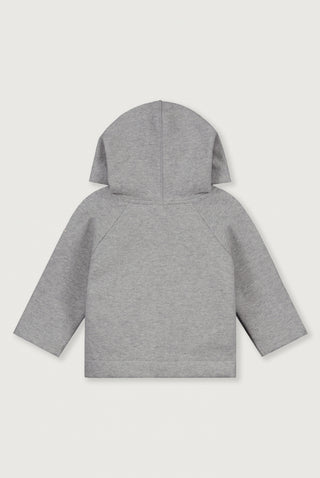 Baby Hooded Cardigan GOTS | Grey Melange