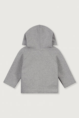 Baby Hooded Cardigan GOTS | Grey Melange