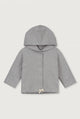 Baby Hooded Cardigan GOTS | Grey Melange