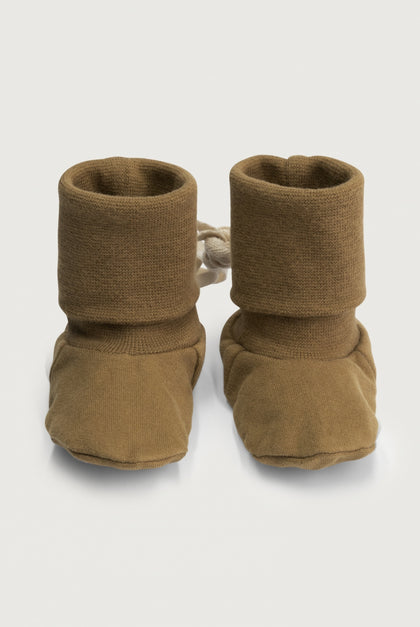 Baby Ribbed Booties | Peanut