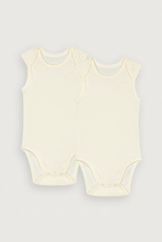 Baby Sleeveless Body 2-pack | Cream