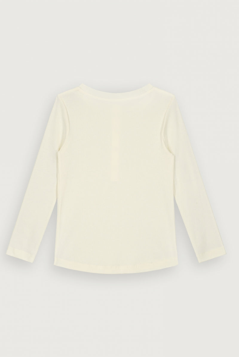 L/S Henley Vest Cream