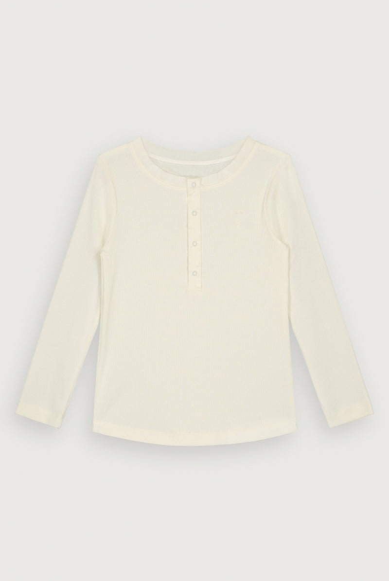 L/S Henley Vest Cream