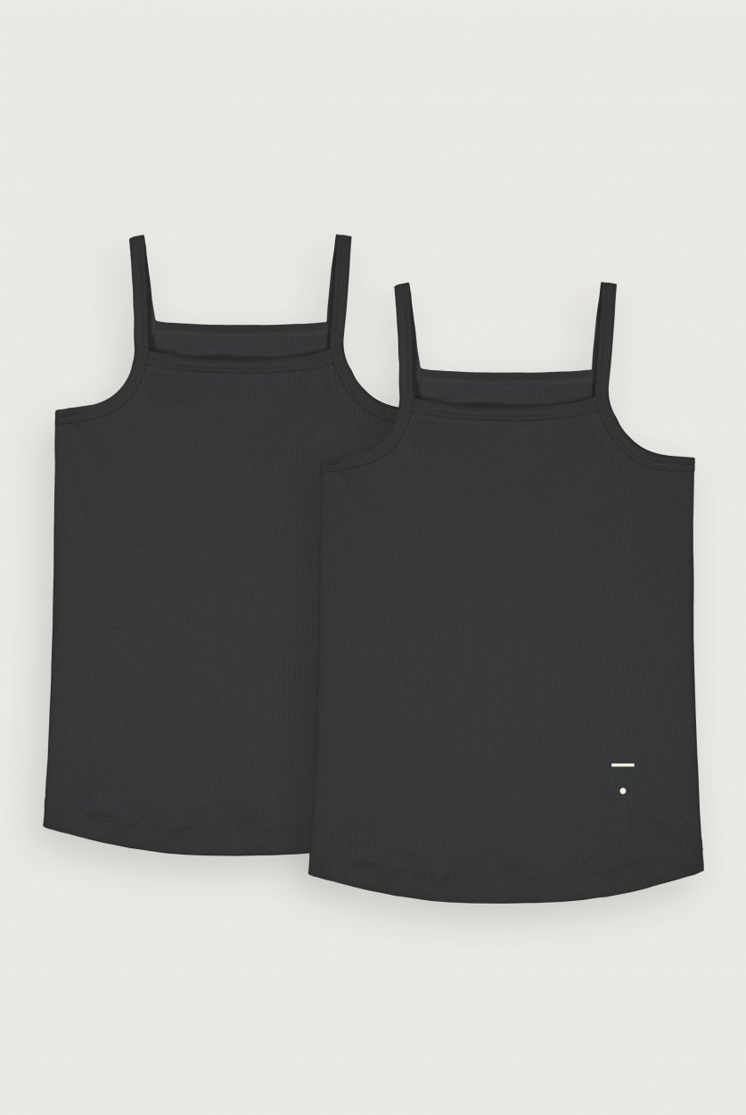 Strap Vest 2-pack Nearly Black