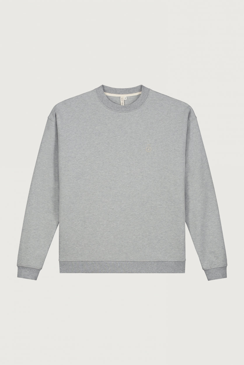 Adult Dropped Shoulder Sweater Grey Melange