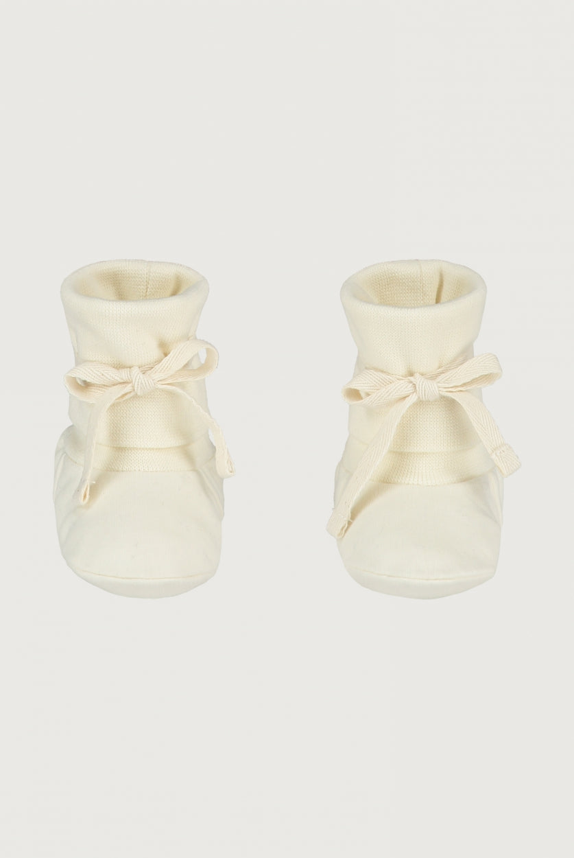 Baby Ribbed Booties Cream