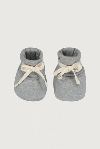 Baby Ribbed Booties | Grey Melange