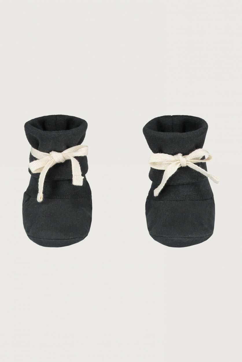 Baby Ribbed Booties Nearly Black