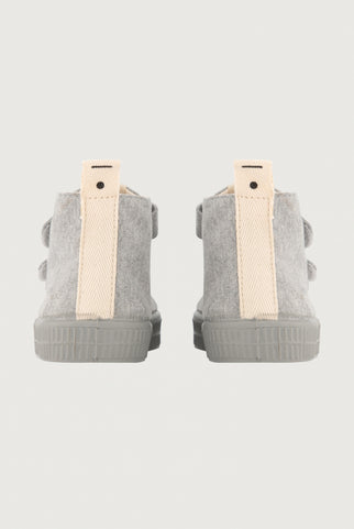 GL x Novesta High Top Velcro Fleece | Grey Melange