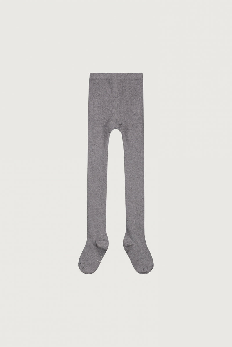 Ribbed Tights Grey Melange