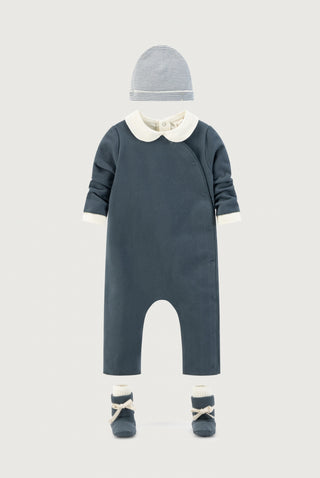 Baby Suit with Snaps | Blue Grey