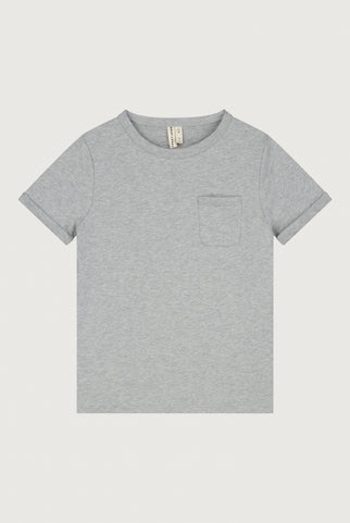 S/S Taschen-T-Shirt | Grey Melange