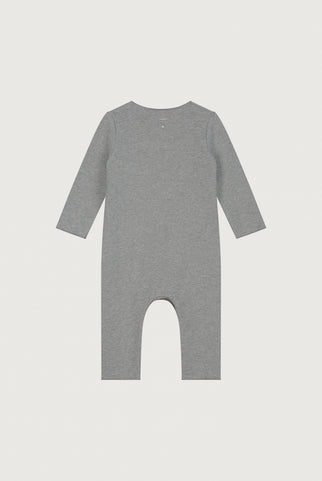 Baby Suit with Snaps | Grey Melange