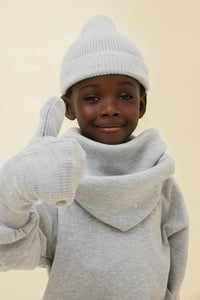 Knitted Mittens Grey Melange