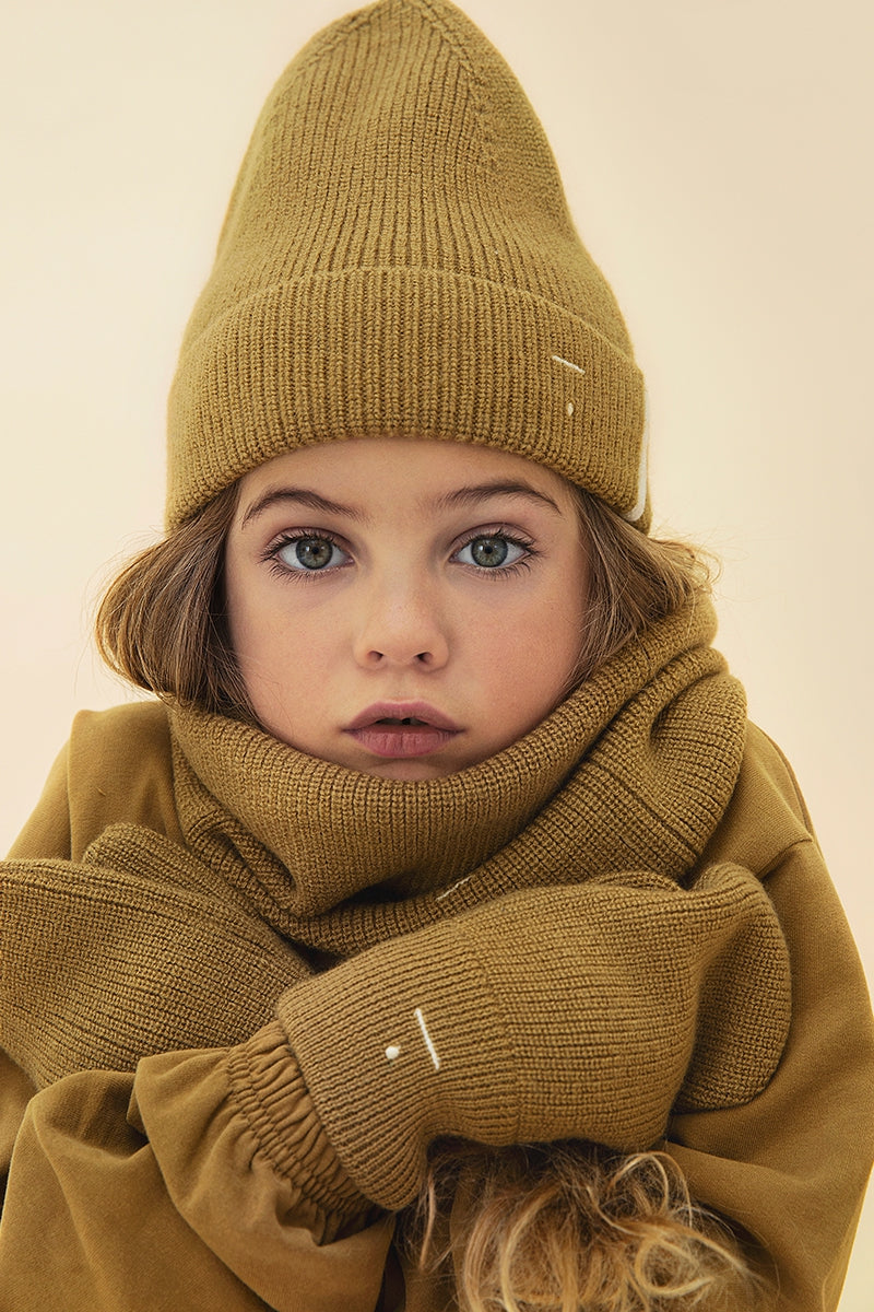 Knitted Endless Scarf Peanut
