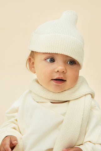Baby Knitted Mittens | Cream
