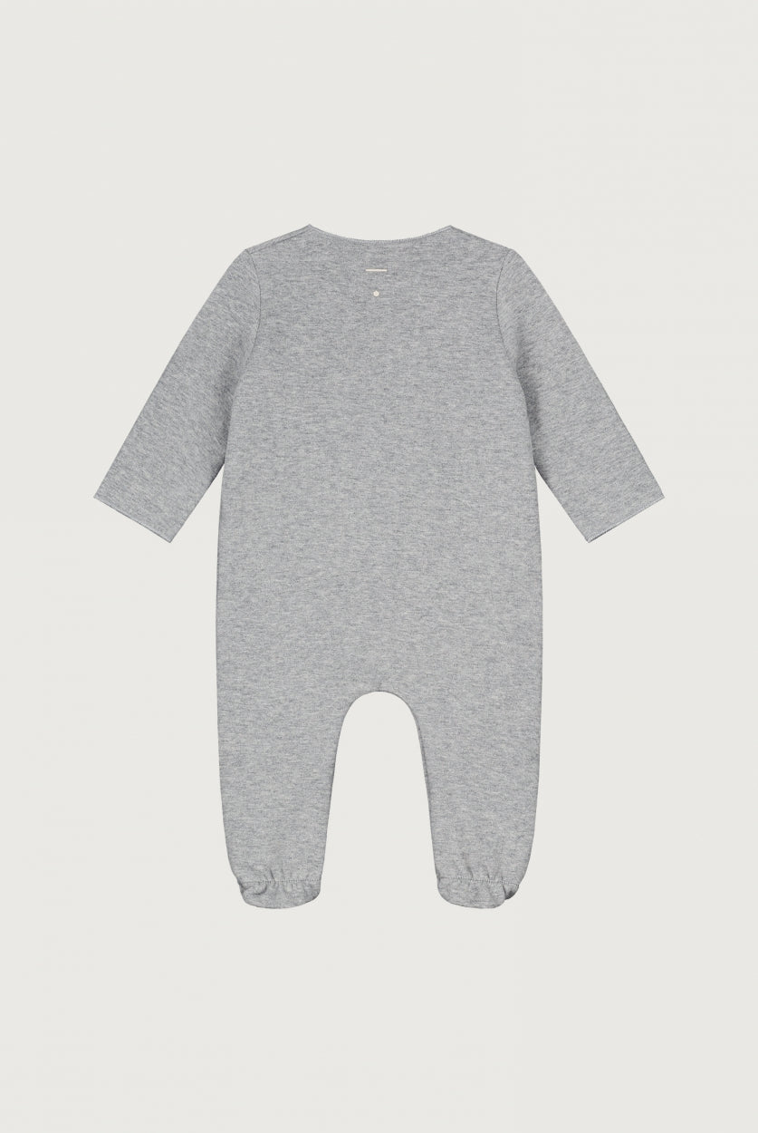 Newborn Suit with Snaps Grey Melange