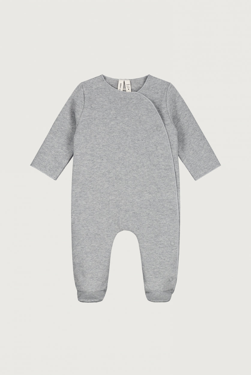 Newborn Suit with Snaps Grey Melange