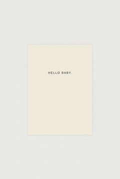 Card | Hello baby. | Cream