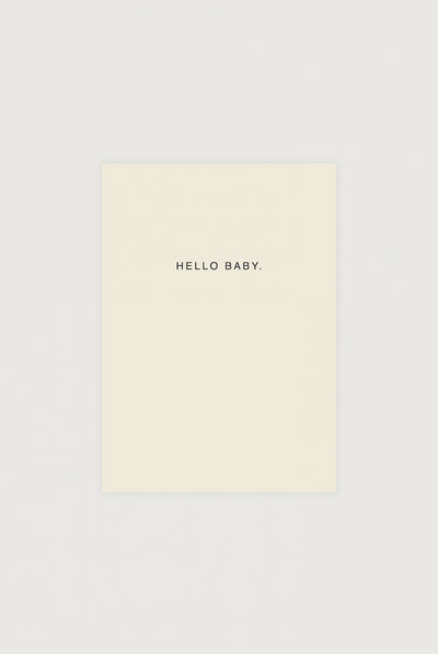 Karte Hello baby. | Cream