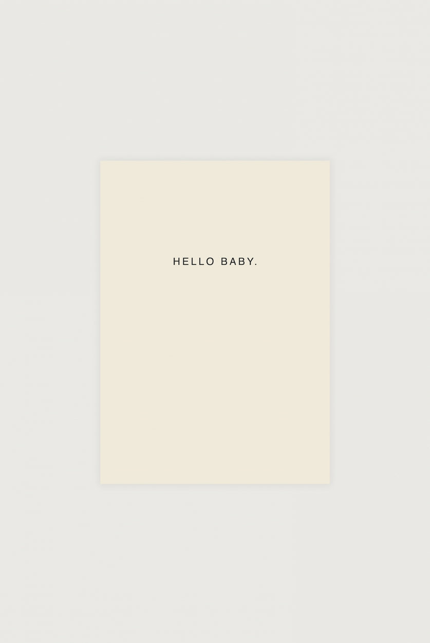 Karte Hello baby. | Cream