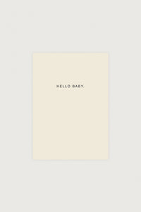 Card | Hello baby. | Cream