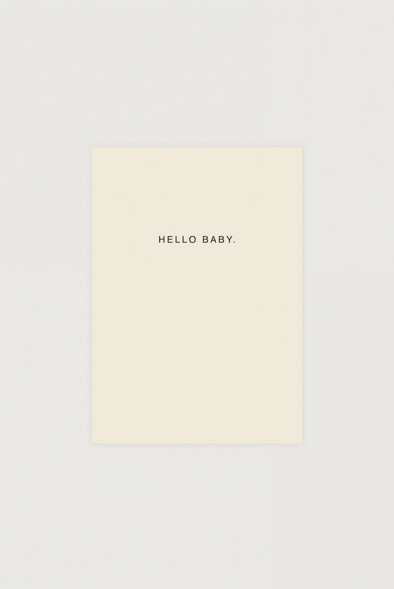 Card | Hello baby. | Cream